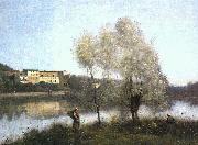 Jean Baptiste Camille  Corot Ville d Avray oil on canvas